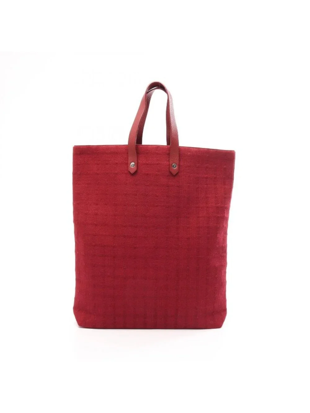 Hermes Handbag Amedaba GM Rouge Canvas Leather